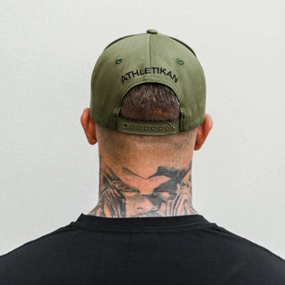 rear shot of khaki colour cap