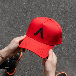 athletikan red and black cap